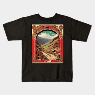 Pisac Peru Tourism Vintage Poster 2 Kids T-Shirt